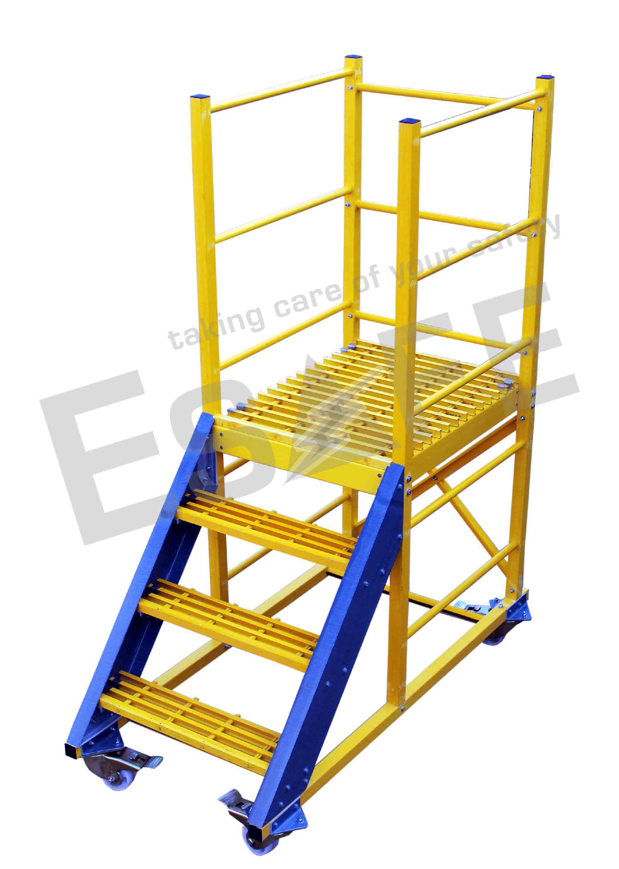 Fibre Glass Heavy Duty Maintainance Trolley Ladder